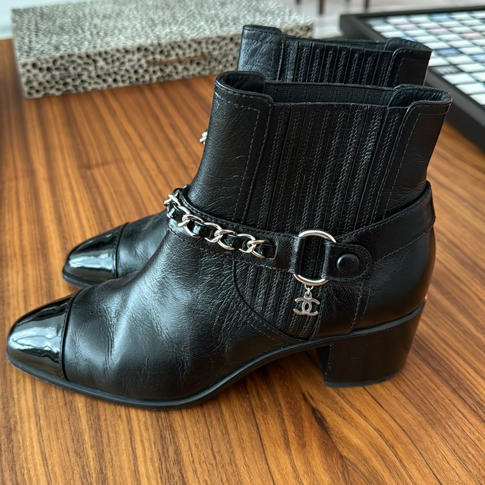 Chanel Black Booties